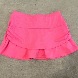 Lucky in Love pink tennis skirt with built in shorts. Like new.